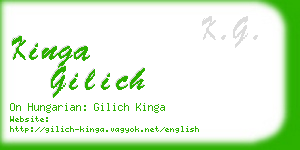 kinga gilich business card